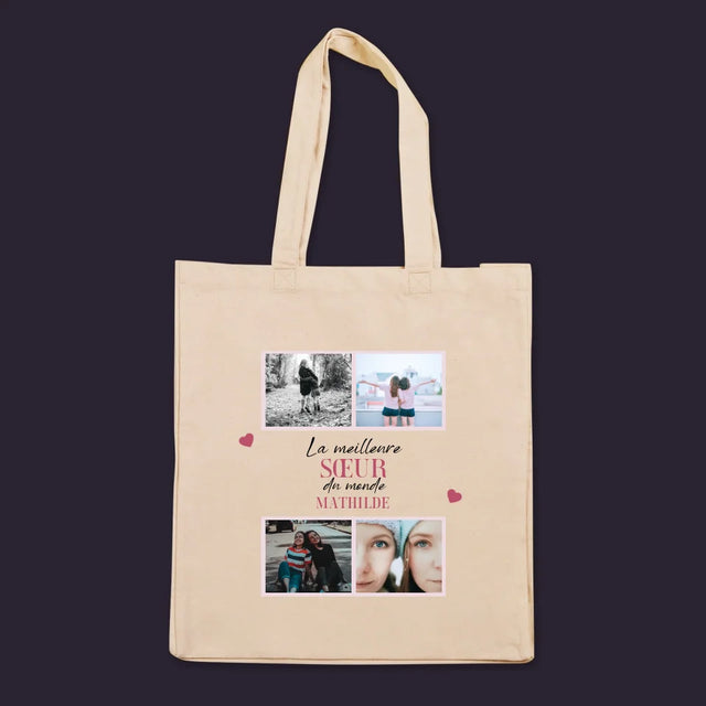 Le Collage Photo: La Meilleure Sœur - Sac En Toile