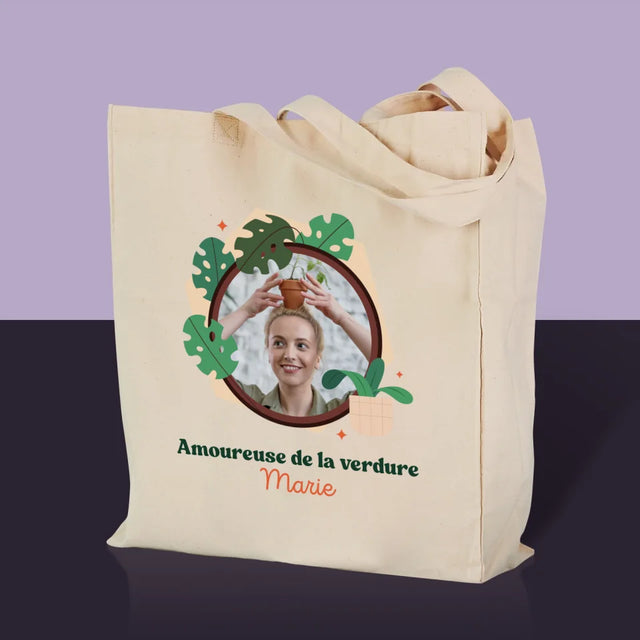 La Photo Et Un Texte: Amoureuse De La Verdure - Sac En Toile