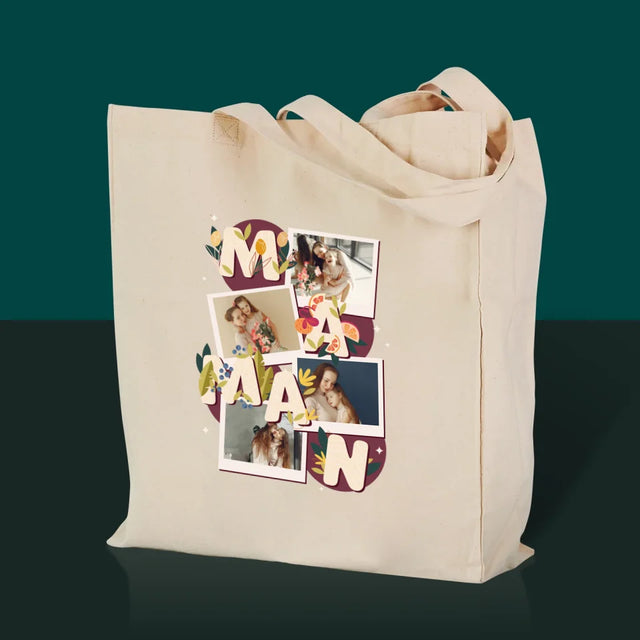 Le Collage Photo: Le Lettres Maman - Sac En Toile