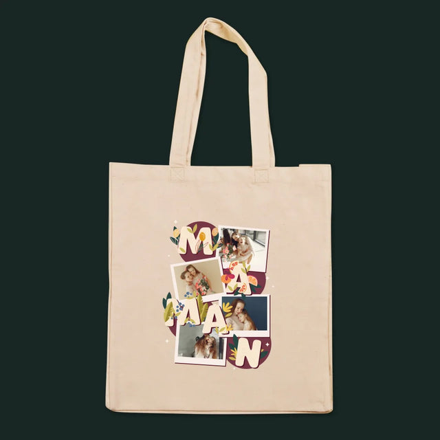 Le Collage Photo: Le Lettres Maman - Sac En Toile