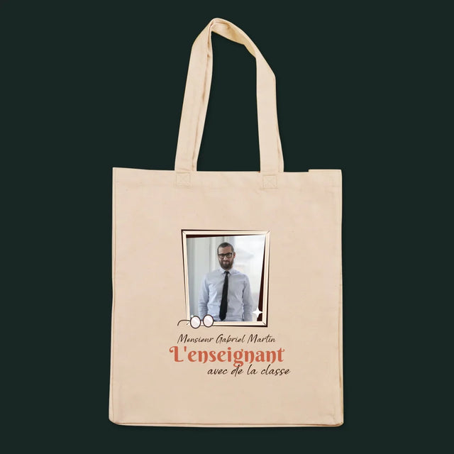 La Photo Et Un Texte: L'Enseignant Avec De La Classe - Sac En Toile