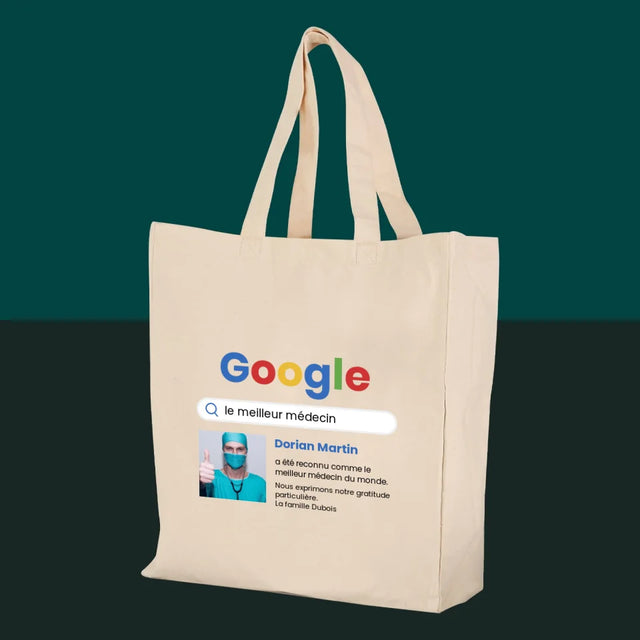 La Photo Et Un Texte: Meilleur Médecin Résultat Google - Sac En Toile