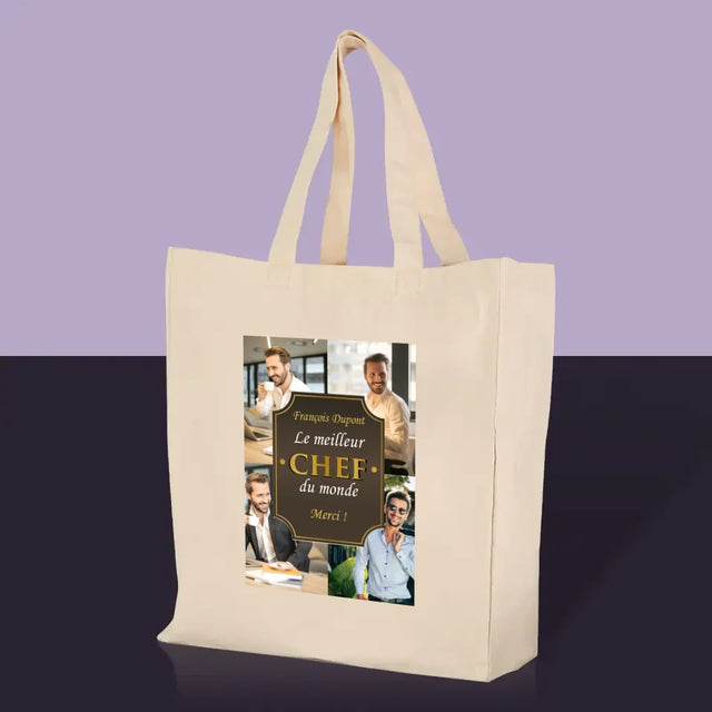 Le Collage Photo: Le Meilleur Patron - Sac En Toile