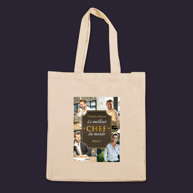 Le Collage Photo: Le Meilleur Patron - Sac En Toile