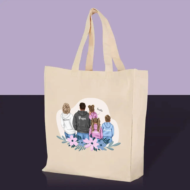 La Création Du Personnage: Famille Avec Enfants - Sac En Toile