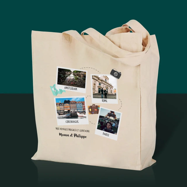 Le Collage Photo: Voyages Proches Et Lointains - Sac En Toile