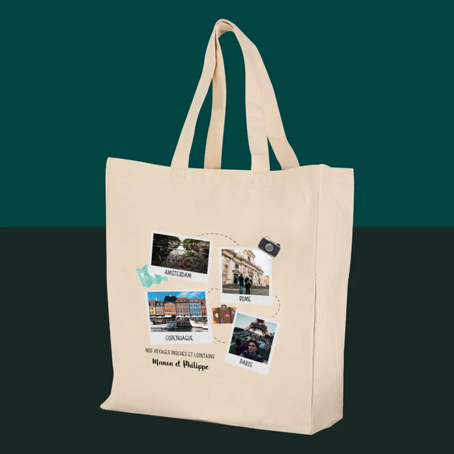 Le Collage Photo: Voyages Proches Et Lointains - Sac En Toile