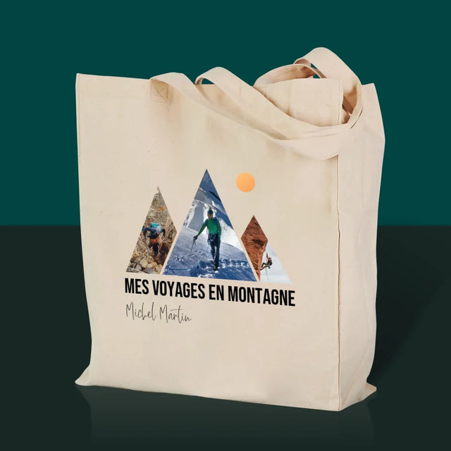 Le Collage Photo: Mes Voyages En Montagne - Sac En Toile