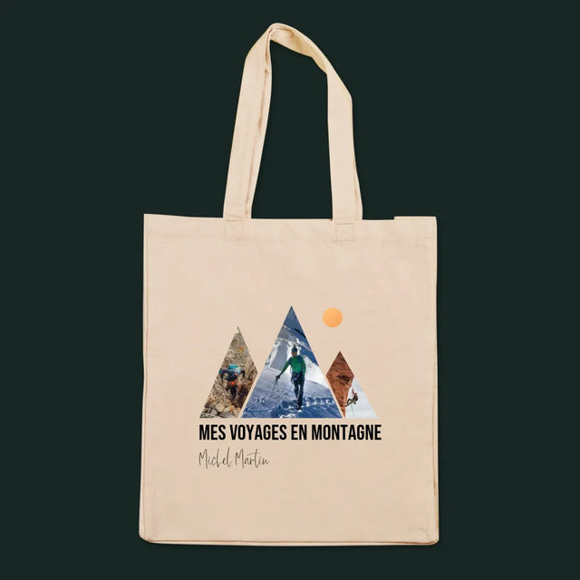 Le Collage Photo: Mes Voyages En Montagne - Sac En Toile