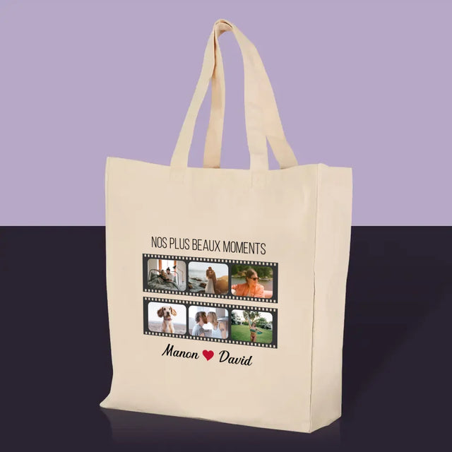 Le Collage Photo: Les Plus Beaux Moments, Un Film - Sac En Toile