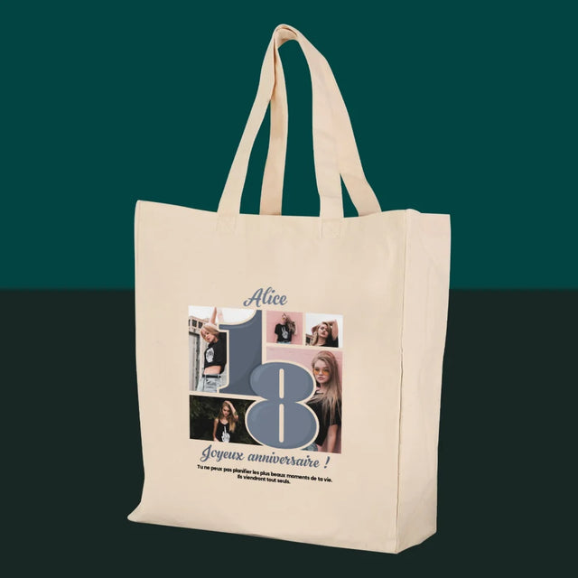 Le Collage Photo: 18 Plus Beaux Moments - Sac En Toile