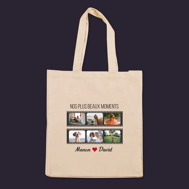 Le Collage Photo: Les Plus Beaux Moments, Un Film - Sac En Toile