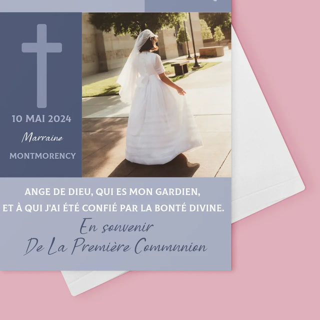 Photo Et Texte: Ange De Dieu Communion - Carte De Vœux