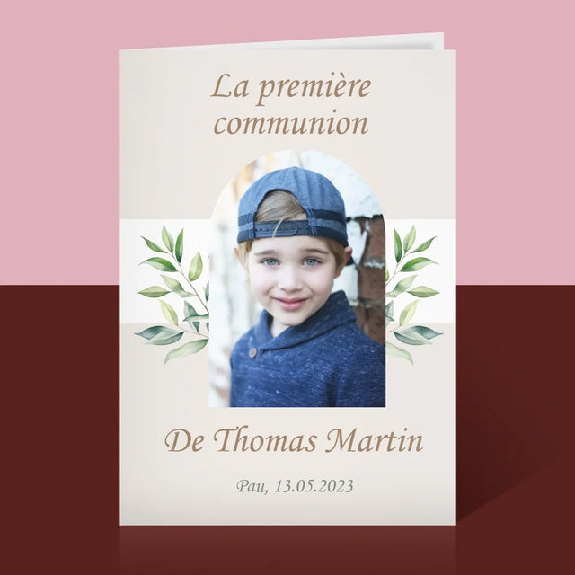 Photo Et Texte: Première Communion, Vœux - Carte De Vœux