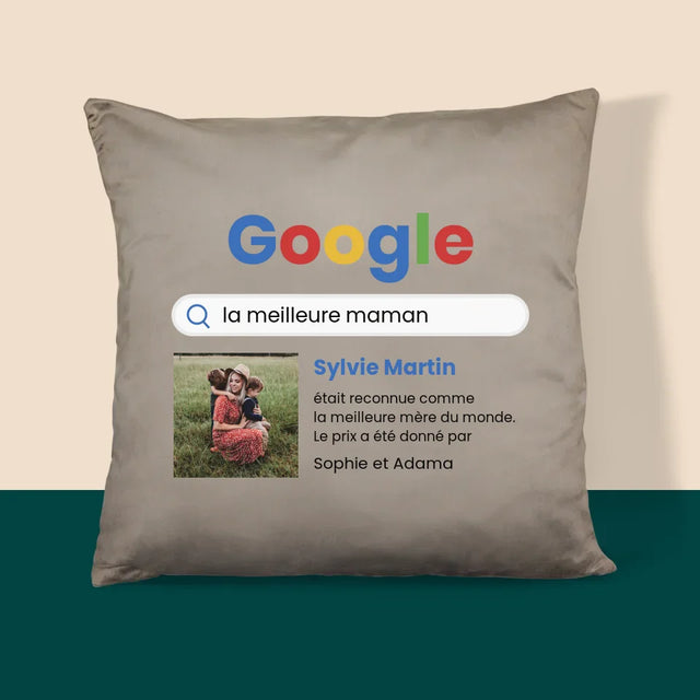 La Photo Et Un Texte: Meilleure Maman, Le Résultat Google - Coussin 