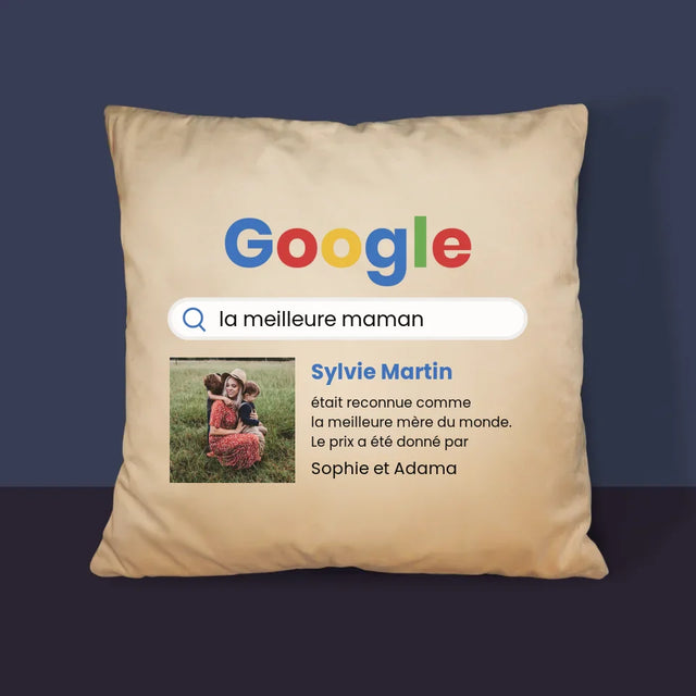 La Photo Et Un Texte: Meilleure Maman, Le Résultat Google - Coussin 