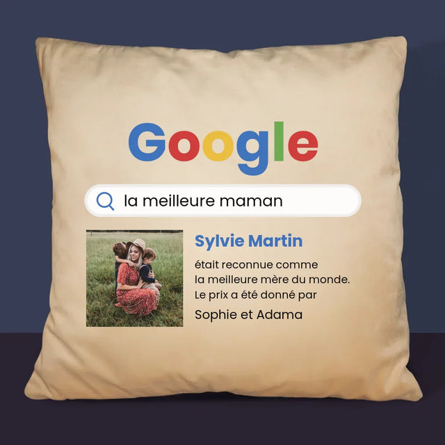 La Photo Et Un Texte: Meilleure Maman, Le Résultat Google - Coussin 