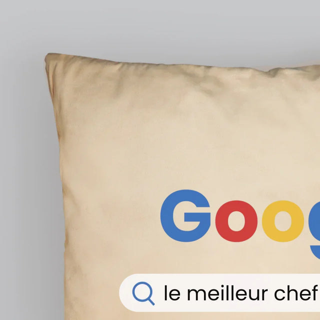 La Photo Et Un Texte: Meilleur Patron Résultat Google - Coussin