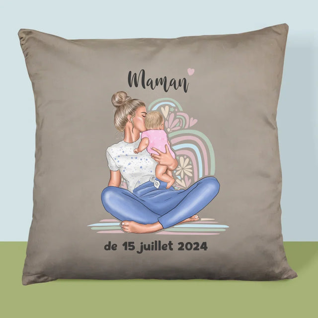 La Création Du Personnage: Jeune Maman - Coussin