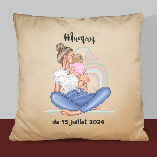 La Création Du Personnage: Jeune Maman - Coussin