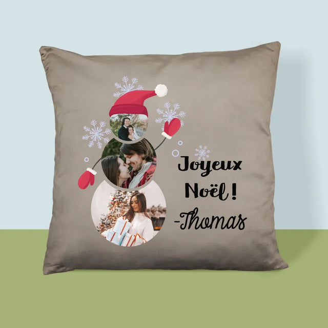 Forme Des Photos: Bonhomme De Neige - Coussin