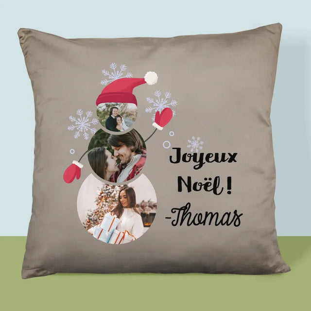 Forme Des Photos: Bonhomme De Neige - Coussin