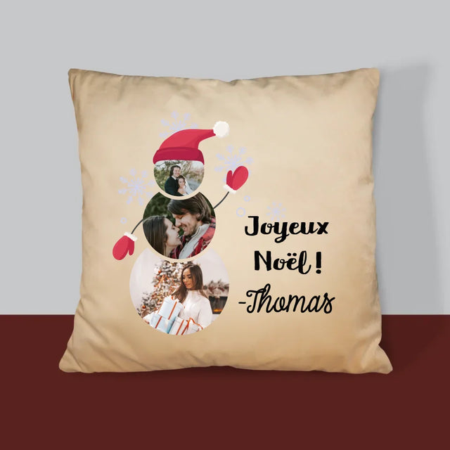 Forme Des Photos: Bonhomme De Neige - Coussin