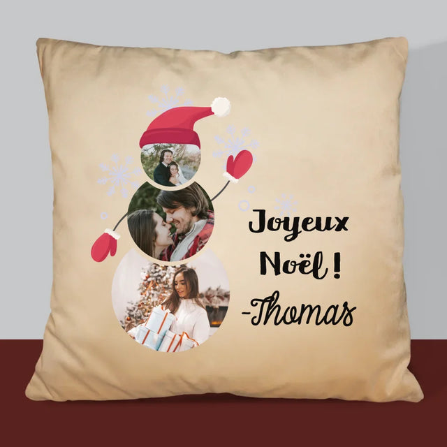 Forme Des Photos: Bonhomme De Neige - Coussin