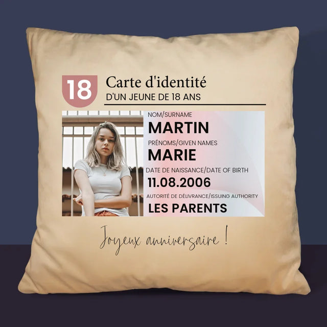 La Photo Et Un Texte: Carte D'Identité - Coussin