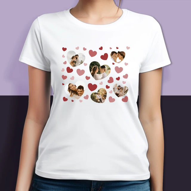 Collage Photo: Photo Des Cœurs - T-Shirts Pour Couples