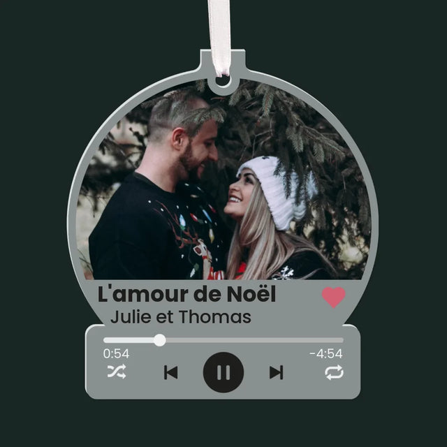 La Photo Et Un Texte: Spotify Avec Ta Photo - Boule De Noël Boule