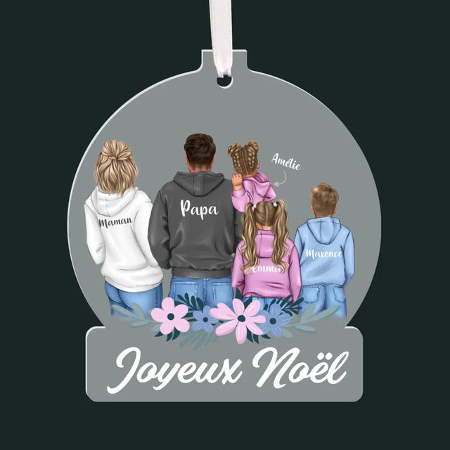 La Création Du Personnage: Famille Avec Enfants - Boule De Noël Boule