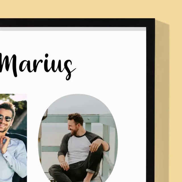 Collage Photo De Lettre: 40 Ans De Tes Photos - Impression Encadrée 30X40