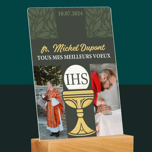 Le Collage Photo: Tous Mes Meilleurs Voeux Croix - Impression Sur Verre Acrylique