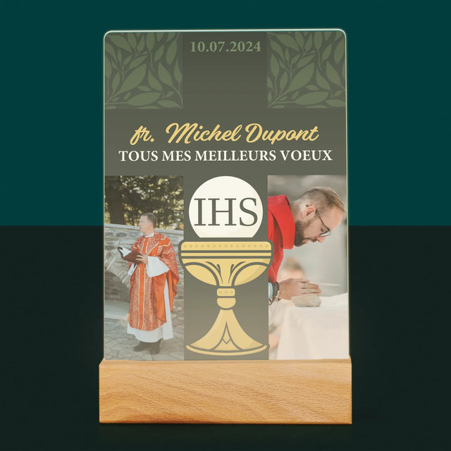 Le Collage Photo: Tous Mes Meilleurs Voeux Croix - Impression Sur Verre Acrylique