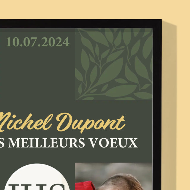 Le Collage Photo: Tous Mes Meilleurs Voeux Croix - Impression Encadrée 30X40