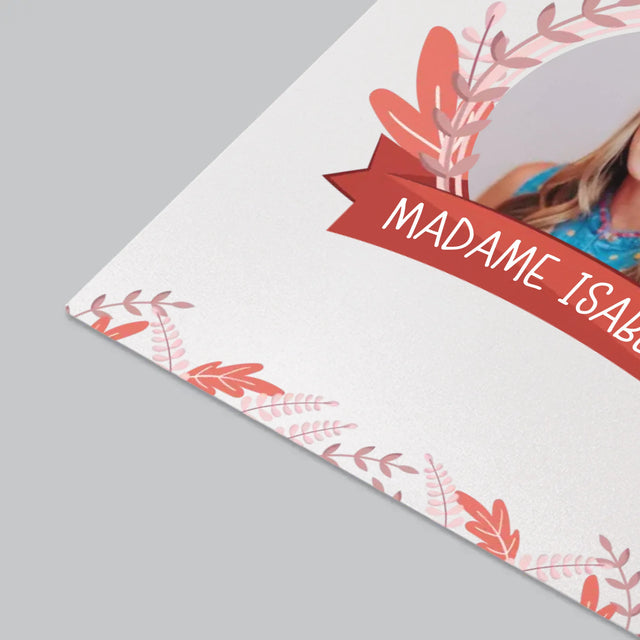 Photo Et Texte: Née Pour Enseigner - Sous-Main Bureau