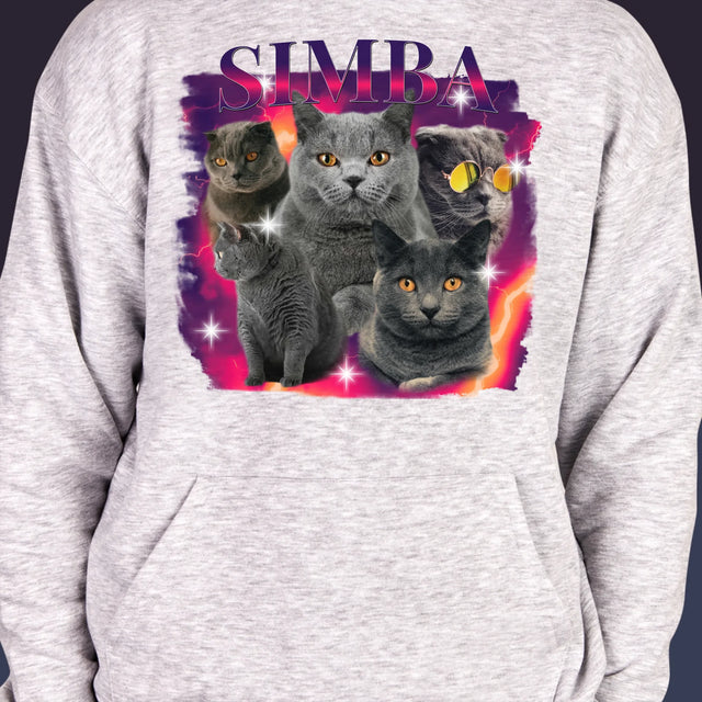 Ton Personnage: Bootleg Avec Ton Chat - Sweat À Capuche Pour Hommes