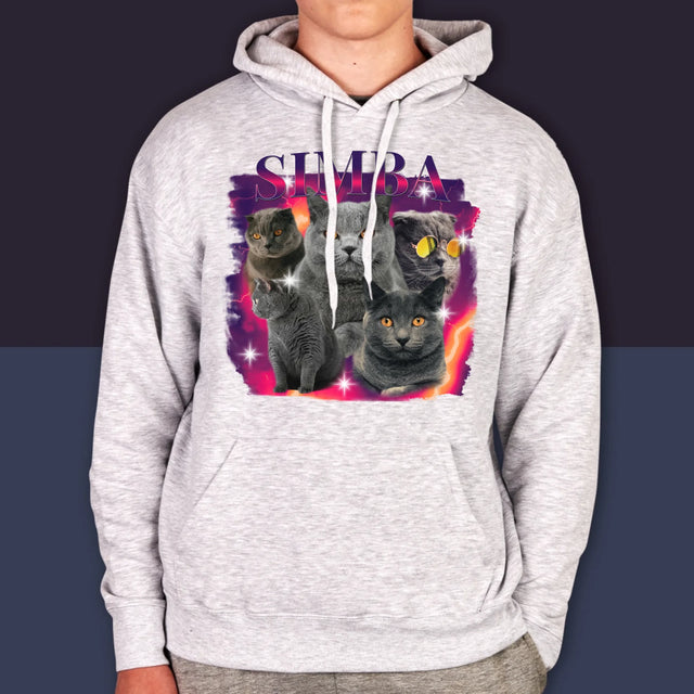 Ton Personnage: Bootleg Avec Ton Chat - Sweat À Capuche Pour Hommes