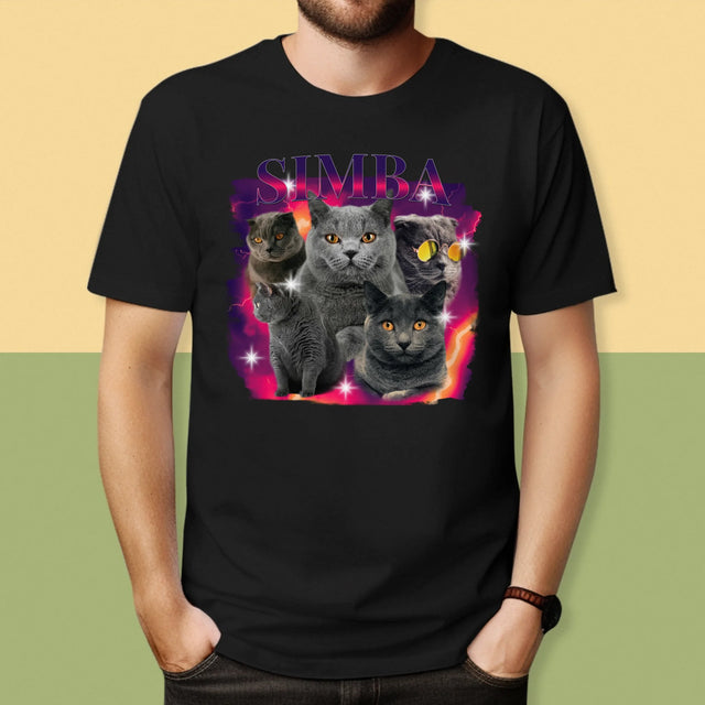 Ton Personnage: Bootleg Avec Ton Chat - T-Shirt Pour Hommes