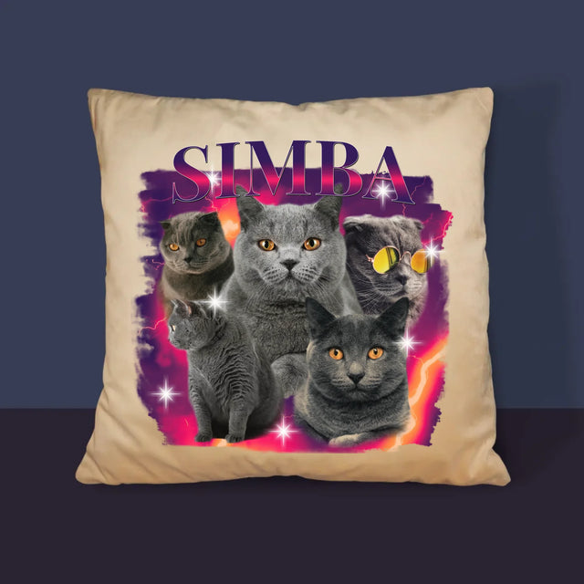 Ton Personnage: Bootleg Avec Ton Chat - Coussin