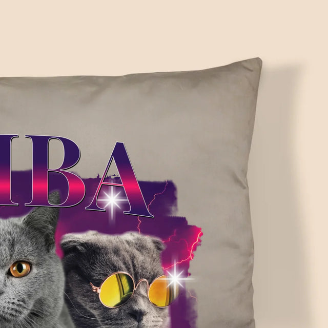 Ton Personnage: Bootleg Avec Ton Chat - Coussin