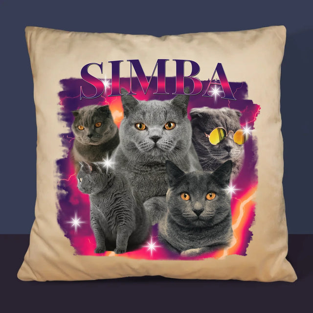 Ton Personnage: Bootleg Avec Ton Chat - Coussin