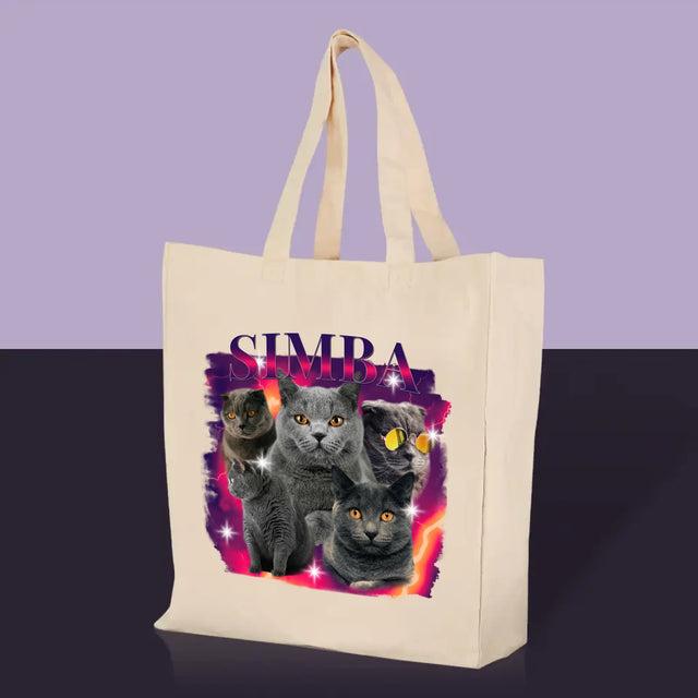 Ton Personnage: Bootleg Avec Ton Chat - Sac En Toile