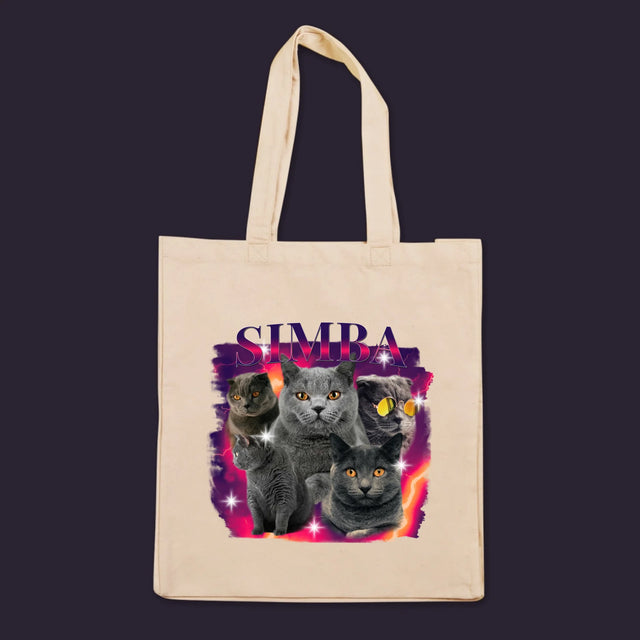 Ton Personnage: Bootleg Avec Ton Chat - Sac En Toile