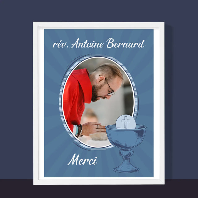Le Prénom Et Un Texte: Prêtre Merci - Impression Encadrée 30X40