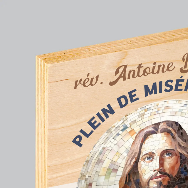 Le Prénom Et Un Texte: Un Prêtre Plein De Miséricorde - Impression Sur Bois