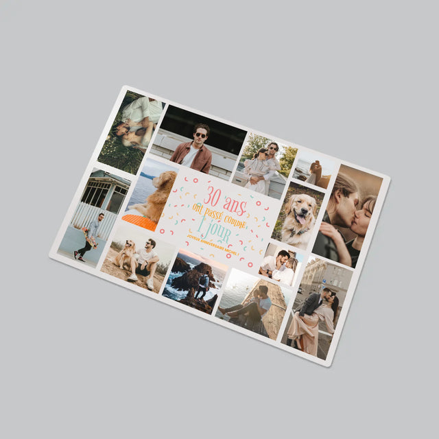 Le Collage Photo: 30 Ans Ont Passé - Sous-Main Bureau