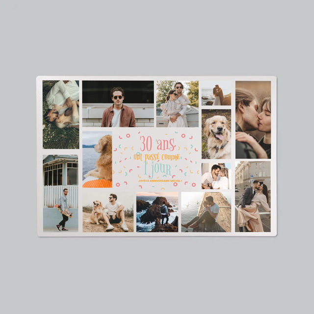 Le Collage Photo: 30 Ans Ont Passé - Sous-Main Bureau