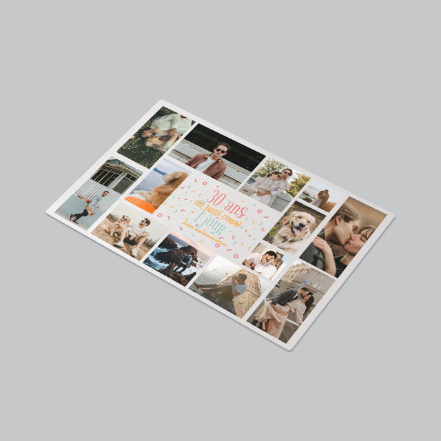 Le Collage Photo: 30 Ans Ont Passé - Sous-Main Bureau